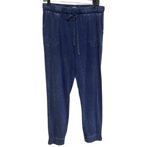 Jess & Jane L mineral washed jogger casual pants drawstring lightweight made USA